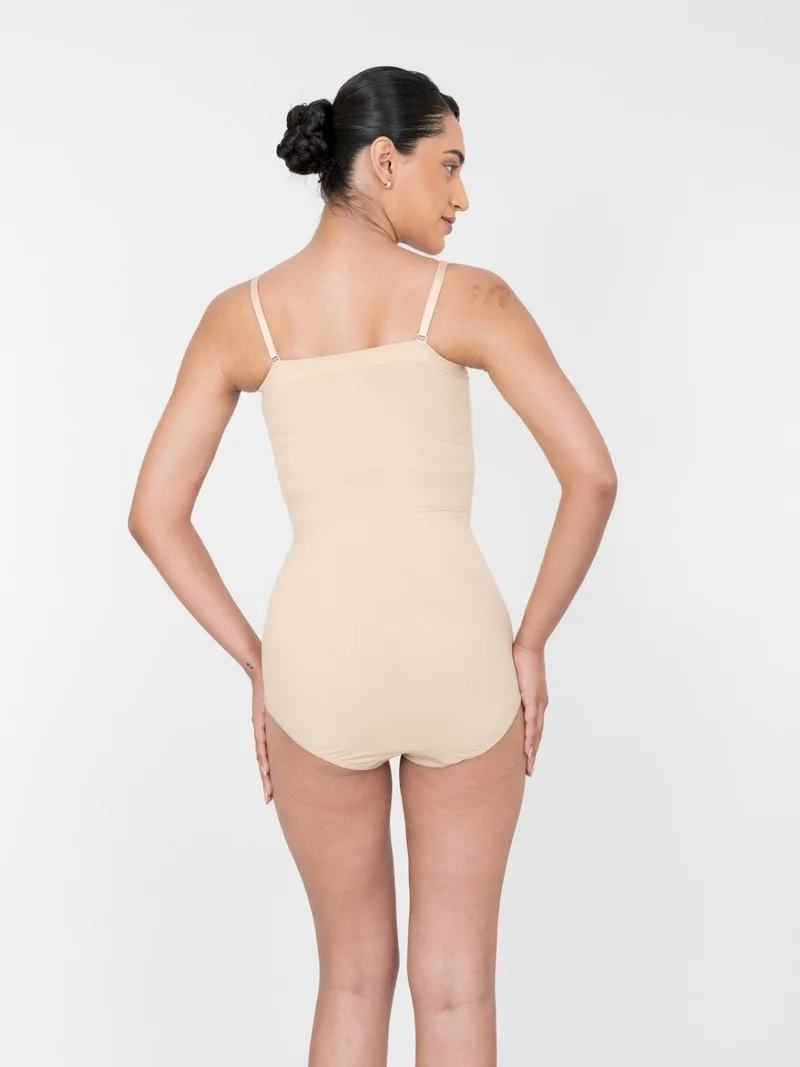 Shapercult Store Strapless Beige Bodysuit for Women